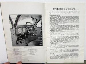 1935 DeSoto Six Airstream SF Owners Manual Care Operation Instructions Original