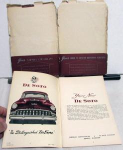 1953 DeSoto Six Owners Manual Care & Operation Instructions Maintenance Original