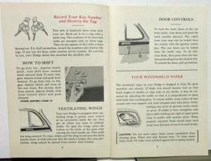 1941 Dodge Code D19 Owners Manual Care & Operation Instructions Maintenance