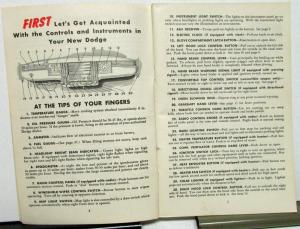 1942 Dodge Code D22 Owners Manual Care & Operation Instructions Maintenance