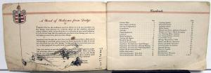 1951 Dodge Models D41 D42 Owners Manual Care Operation Instructions Original