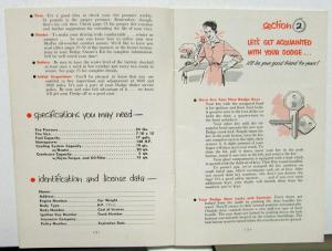 1953 Dodge Coronet Owners Manual Care & Operation Instructions Original