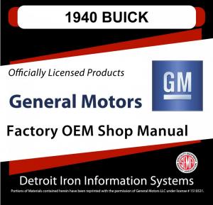 1940 Buick Series 40 50 60 70 80 90 Shop Manuals & Parts Books CD