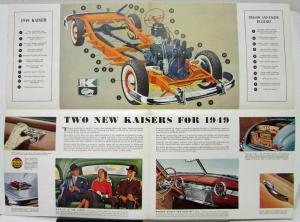 1949 Kaiser Special Sedan & Deluxe Color Sales Folder Oversized Original