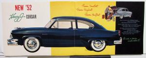 1952 Henry J Corsair Kaiser Frazer Color Sales Folder Brochure Original