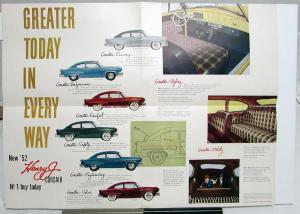 1952 Henry J Corsair Kaiser Frazer Color Sales Folder Brochure Original