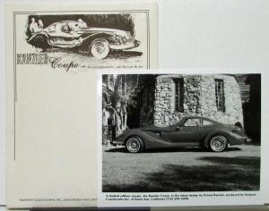 1979 Kanzler Coupe Press Release Photo Original Newport Coachworks Original