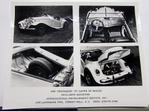 1974 1975 Lafer Spinnaker Auto of Brazil Press Release Photos Original