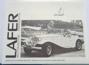 1974 1975 Lafer Spinnaker Auto of Brazil Press Release Photos Original