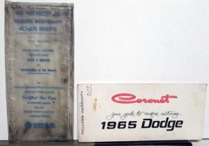 1965 Dodge Coronet Owners Manual Care & Operation Instructions Original