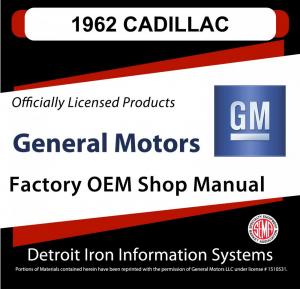1962 Cadillac DeVille Eldorado Fleetwood Shop Manuals & Parts Books CD