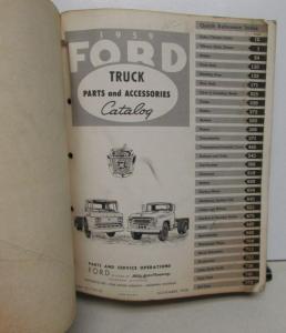 1959 Ford Truck Parts Catalog Manual F 100 250 350 Pickup Diesel HD Tilt Cab