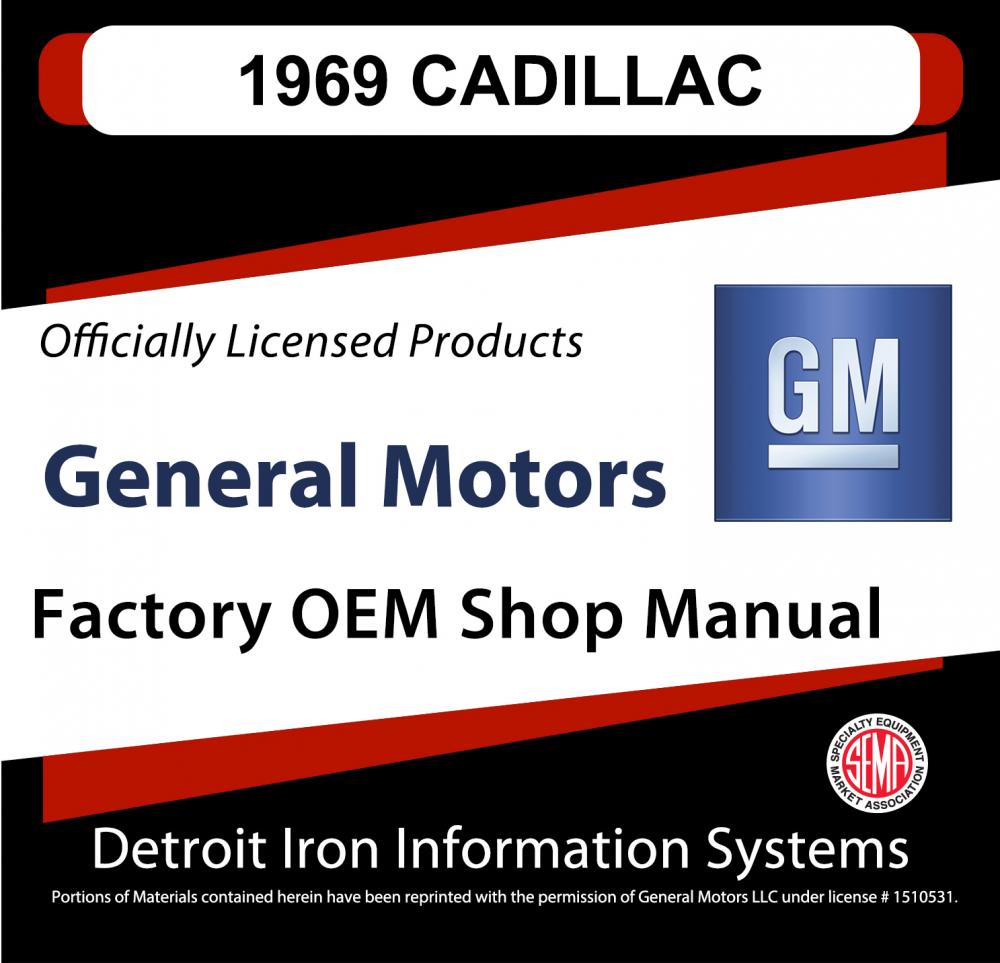 1969 Cadillac Calais DeVille Eldorado Fleetwood Shop Manuals & Parts Books CD