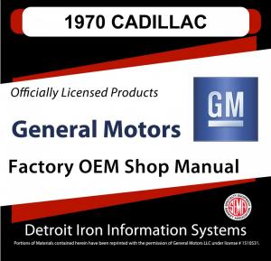 1970 Cadillac Calais DeVille Eldorado Fleetwood Shop Manuals & Parts Books CD