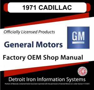 1971 Cadillac Calais DeVille Eldorado Fleetwood Shop Manuals & Parts Books CD