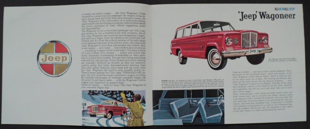 1962 Jeep Wagoneers Original Dealer Sales Brochure Willys Overland