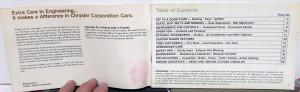 1974 Dodge Monaco Owners Manual Care & Operations Instructions Original