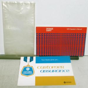 1975 Dodge Dart Owners Manual Care & Operations Instructions Original