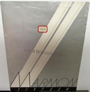 1931 Marmon Sixteen Sales Folder Original Oversized