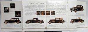 1933 Nash Special Eight Sedan Roadster Coupe 1170 Series Sales Folder Original