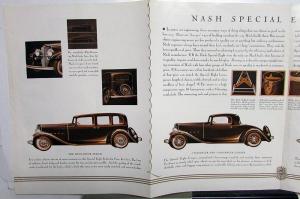 1933 Nash Special Eight Sedan Roadster Coupe 1170 Series Sales Folder Original