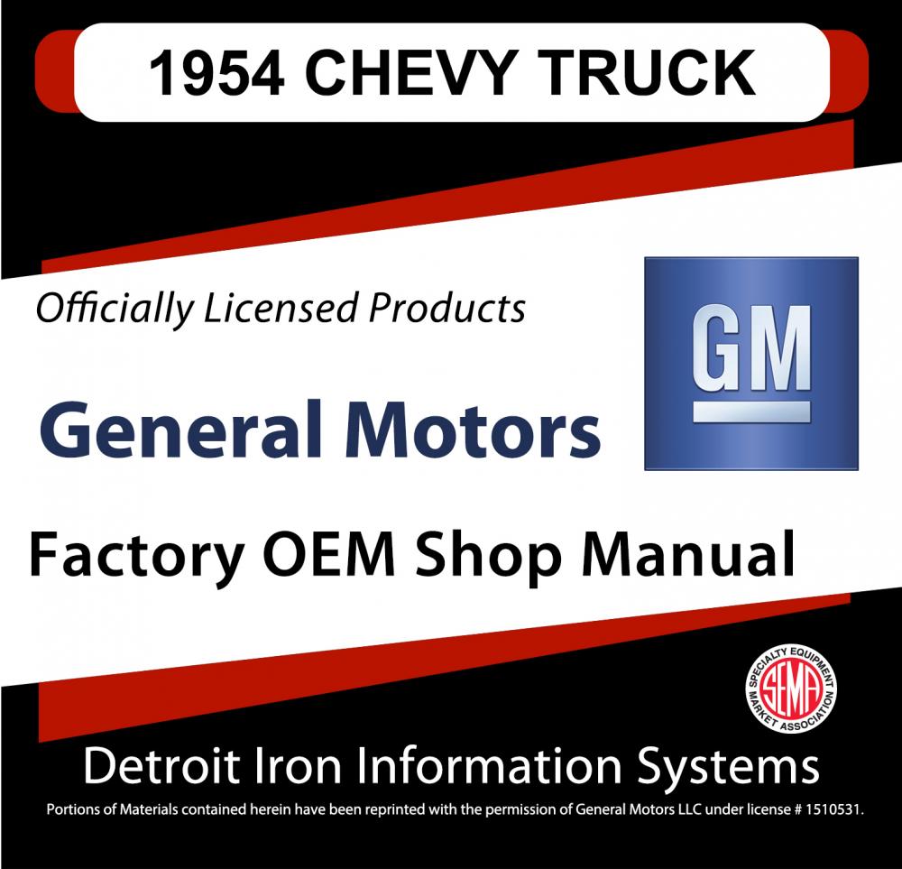 1954 Chevrolet Trucks Shop Manuals & Parts Books CD