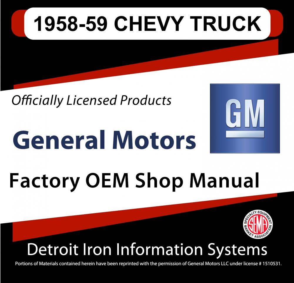 1958-1959 Chevrolet Trucks Shop Manuals & Parts Books CD