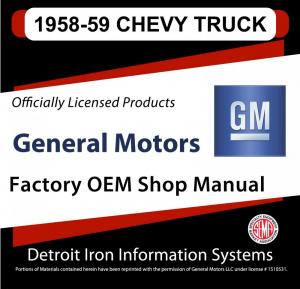 1958-1959 Chevrolet Trucks Shop Manuals & Parts Books CD