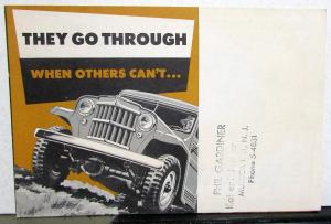 1954 Willys Kaiser 4 Wheel Drive Jeep Truck Wagon Sedan Delivery Sales Brochure