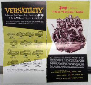 1963 Jeep Universal CJ-6 4WD Overland Sales Brochure Mailer