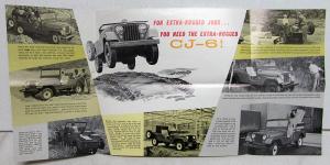 1963 Jeep Universal CJ-6 4WD Overland Sales Brochure Mailer