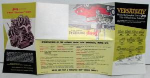 1963 Jeep Universal CJ-6 4WD Overland Sales Brochure Mailer