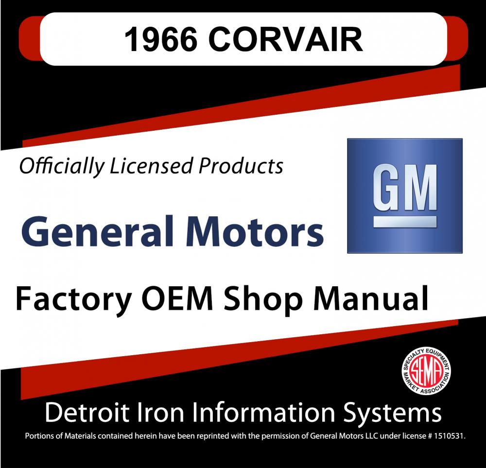 1966 Chevrolet Corvair Shop Manuals & Parts Books CD