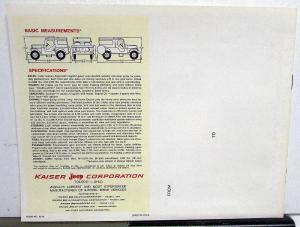 1964 Jeep Tuxedo Park Mark IV Sales Brochure ORIGINAL Kaiser