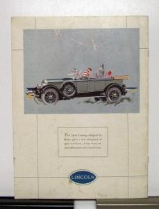 1926 Lincoln Sport Phaeton May-June Magazine
