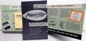 1954 Plymouth Plaza Savoy Belvedere Owners Manuals Care & Operation Instructions