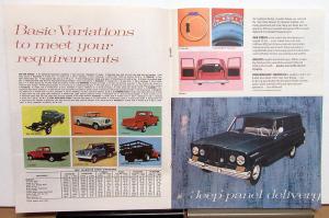 1965 Jeep Wagoneer Gladiator Panel Delivery Universal Tuxedo Sales Brochure Golf