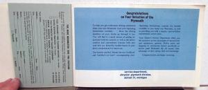 1964 Plymouth Belvedere Savoy Sport Fury Owners Manual Operation Instruction