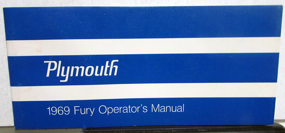 1969 Plymouth Sport Fury III Owners Manual Care Operations Instructions Original