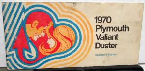 1970 Plymouth Valiant Duster Owners Manual Care & Operation Instructions