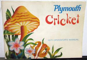 1971 Plymouth Cricket Owners Manual Care & Operation Instructions Original