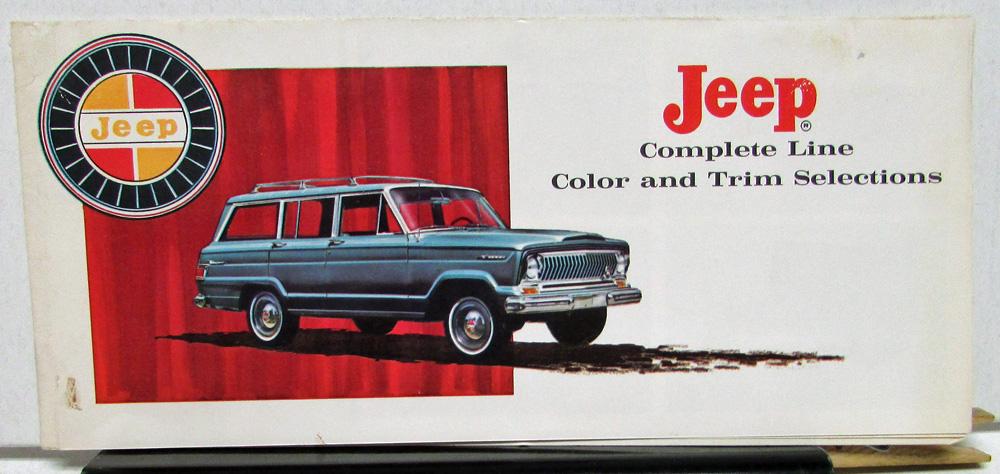 1965 Jeep Color Trim Selections Brochure Paint Chips