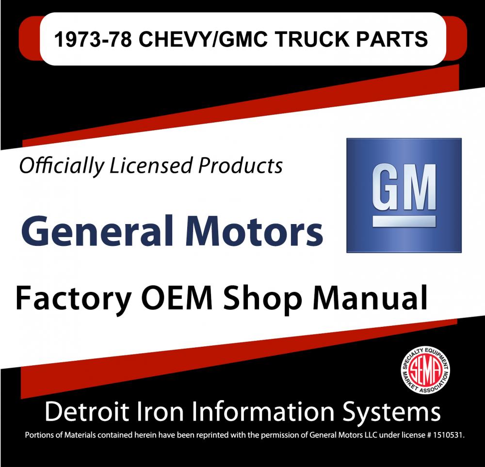 1973 1974 1975 1976 1977 1978 Chevrolet & GMC Trucks Parts Manuals CD