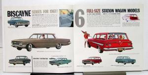1961 Chevrolet Models Implala Bel Air Biscayne Station Wagon Corvair Brochure
