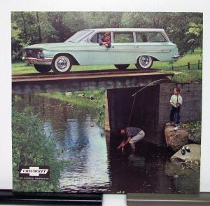 1961 Chevrolet Models Implala Bel Air Biscayne Station Wagon Corvair Brochure