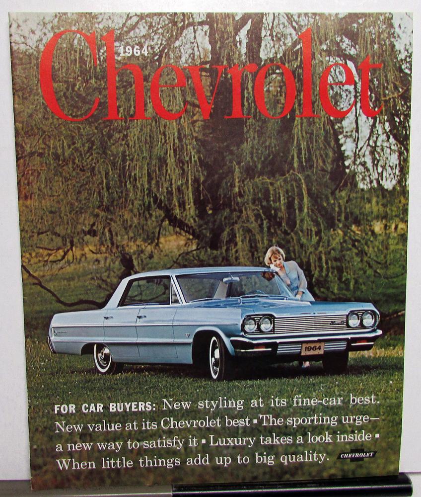 1964 Chevrolet Models Implala Bel Air Biscayne Station Wagon Sales Brochure