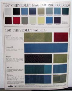 1967 Chevrolet Models Caprice Impala Bel Air Biscayne Station Wagon Brochure