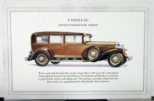 1930 Cadillac Motor Cars Sales Brochure With 4 Plates Canadian Market Original