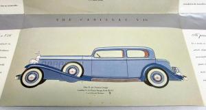 1932 Cadillac LaSalle Color Sales Folder Original Silver Metallic Printing