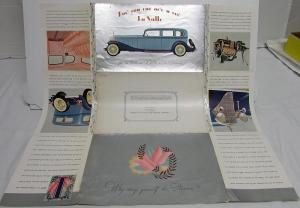 1932 Cadillac LaSalle Color Sales Folder Original Silver Metallic Printing